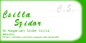 csilla szidor business card